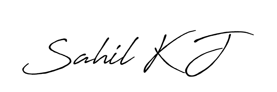 Also we have Sahil K J name is the best signature style. Create professional handwritten signature collection using Antro_Vectra_Bolder autograph style. Sahil K J signature style 7 images and pictures png