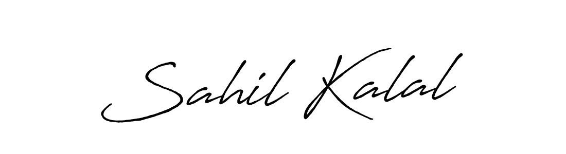 How to make Sahil Kalal name signature. Use Antro_Vectra_Bolder style for creating short signs online. This is the latest handwritten sign. Sahil Kalal signature style 7 images and pictures png