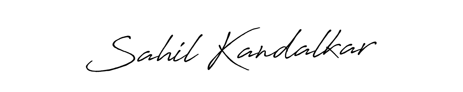 Design your own signature with our free online signature maker. With this signature software, you can create a handwritten (Antro_Vectra_Bolder) signature for name Sahil Kandalkar. Sahil Kandalkar signature style 7 images and pictures png