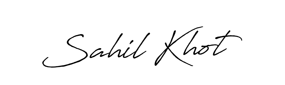 Use a signature maker to create a handwritten signature online. With this signature software, you can design (Antro_Vectra_Bolder) your own signature for name Sahil Khot. Sahil Khot signature style 7 images and pictures png