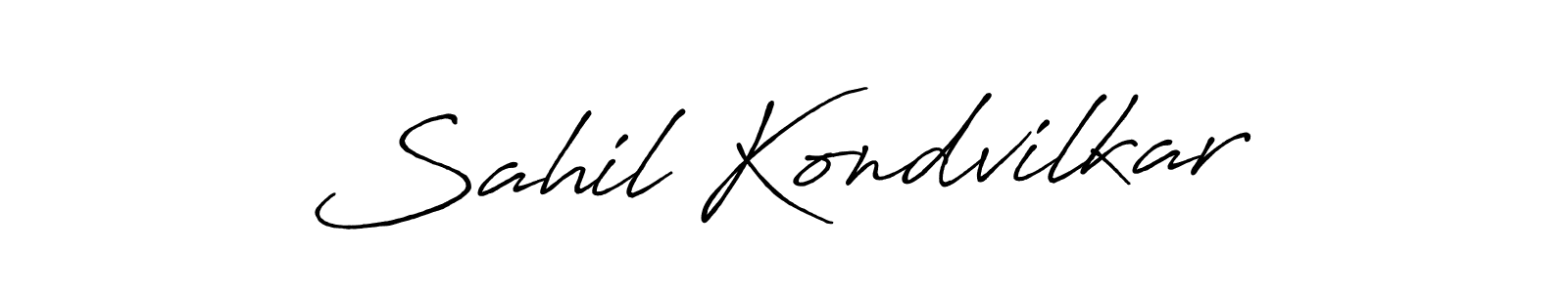 This is the best signature style for the Sahil Kondvilkar name. Also you like these signature font (Antro_Vectra_Bolder). Mix name signature. Sahil Kondvilkar signature style 7 images and pictures png