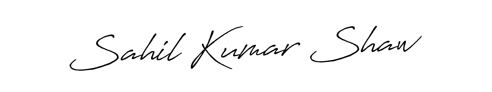 Sahil Kumar Shaw stylish signature style. Best Handwritten Sign (Antro_Vectra_Bolder) for my name. Handwritten Signature Collection Ideas for my name Sahil Kumar Shaw. Sahil Kumar Shaw signature style 7 images and pictures png