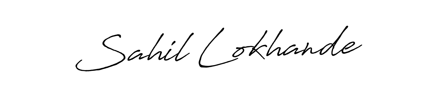Antro_Vectra_Bolder is a professional signature style that is perfect for those who want to add a touch of class to their signature. It is also a great choice for those who want to make their signature more unique. Get Sahil Lokhande name to fancy signature for free. Sahil Lokhande signature style 7 images and pictures png