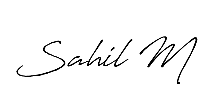 Make a beautiful signature design for name Sahil M. Use this online signature maker to create a handwritten signature for free. Sahil M signature style 7 images and pictures png