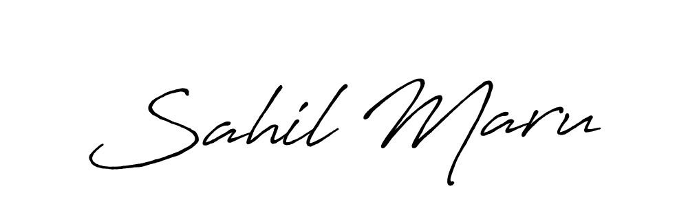 It looks lik you need a new signature style for name Sahil Maru. Design unique handwritten (Antro_Vectra_Bolder) signature with our free signature maker in just a few clicks. Sahil Maru signature style 7 images and pictures png