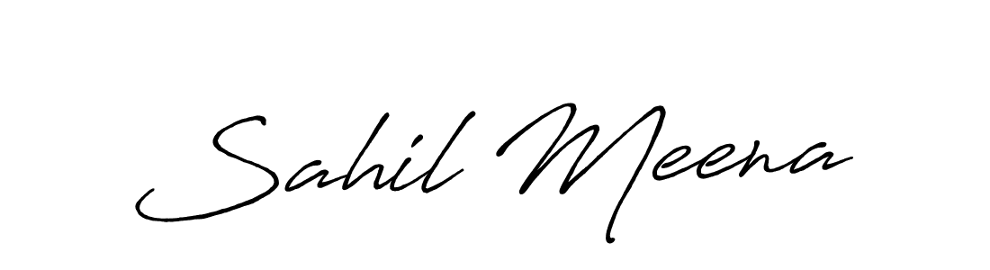 Also we have Sahil Meena name is the best signature style. Create professional handwritten signature collection using Antro_Vectra_Bolder autograph style. Sahil Meena signature style 7 images and pictures png