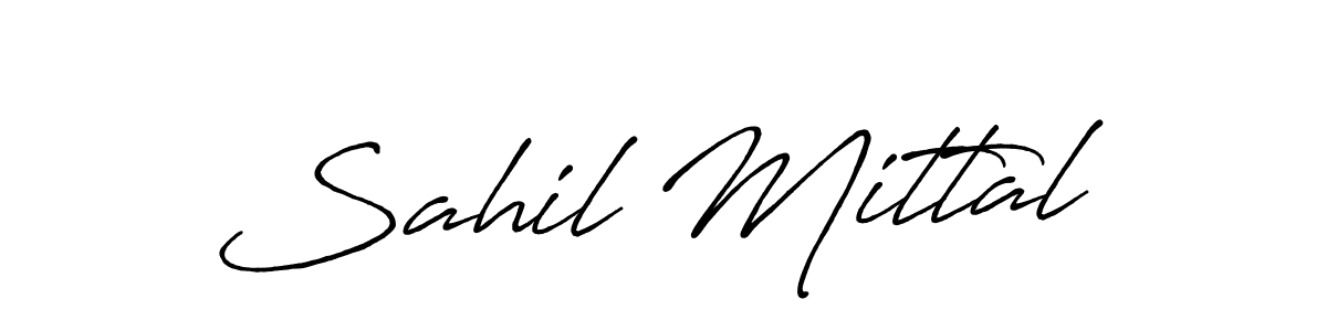 Sahil Mittal stylish signature style. Best Handwritten Sign (Antro_Vectra_Bolder) for my name. Handwritten Signature Collection Ideas for my name Sahil Mittal. Sahil Mittal signature style 7 images and pictures png