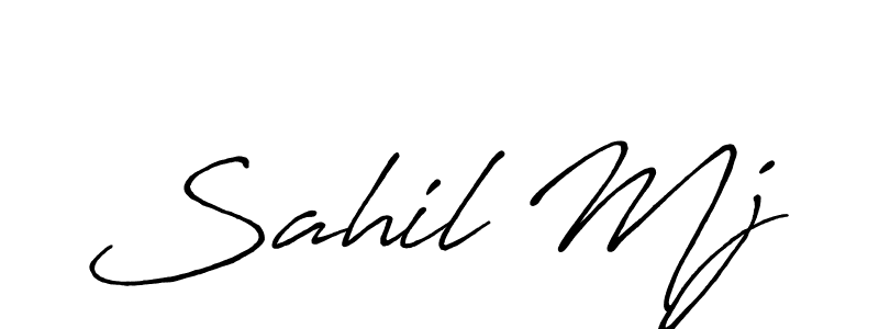 Antro_Vectra_Bolder is a professional signature style that is perfect for those who want to add a touch of class to their signature. It is also a great choice for those who want to make their signature more unique. Get Sahil Mj name to fancy signature for free. Sahil Mj signature style 7 images and pictures png