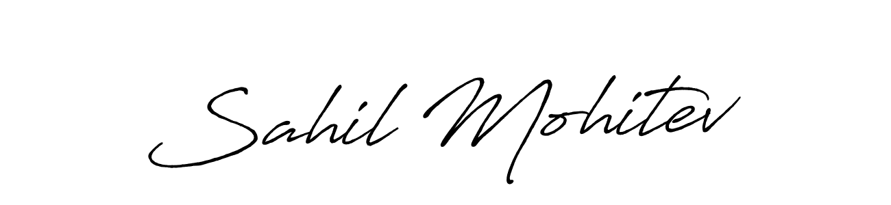 Also You can easily find your signature by using the search form. We will create Sahil Mohitev name handwritten signature images for you free of cost using Antro_Vectra_Bolder sign style. Sahil Mohitev signature style 7 images and pictures png