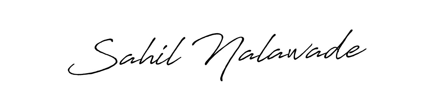 How to make Sahil Nalawade name signature. Use Antro_Vectra_Bolder style for creating short signs online. This is the latest handwritten sign. Sahil Nalawade signature style 7 images and pictures png