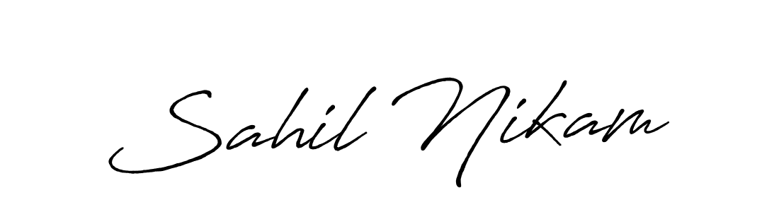 You can use this online signature creator to create a handwritten signature for the name Sahil Nikam. This is the best online autograph maker. Sahil Nikam signature style 7 images and pictures png