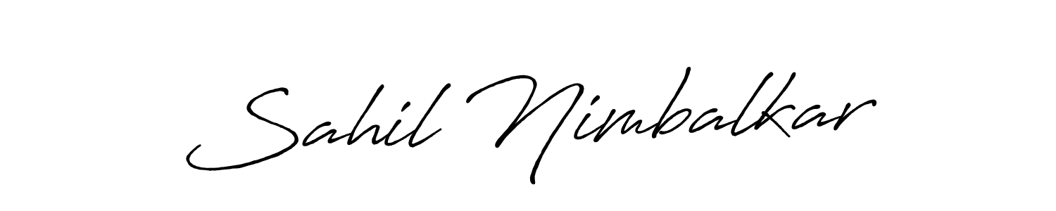 You can use this online signature creator to create a handwritten signature for the name Sahil Nimbalkar. This is the best online autograph maker. Sahil Nimbalkar signature style 7 images and pictures png