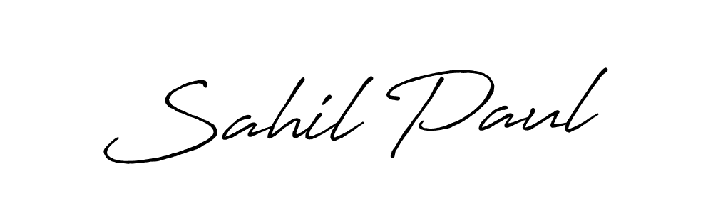 How to make Sahil Paul name signature. Use Antro_Vectra_Bolder style for creating short signs online. This is the latest handwritten sign. Sahil Paul signature style 7 images and pictures png