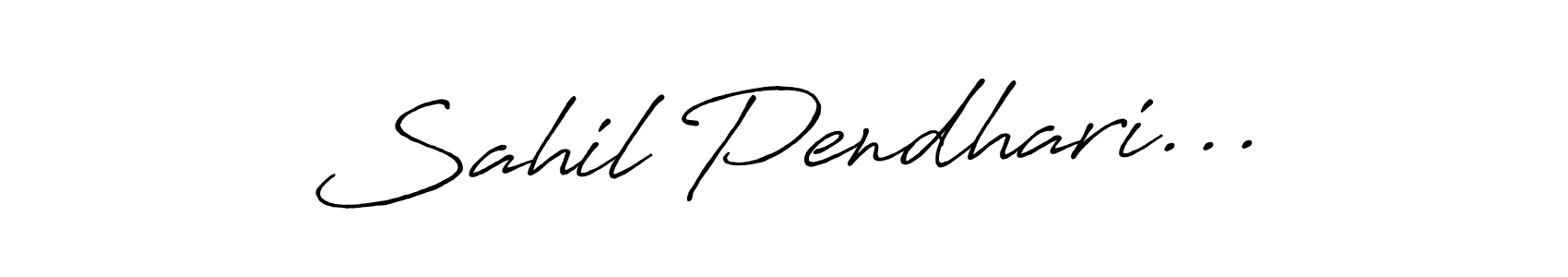 How to make Sahil Pendhari... signature? Antro_Vectra_Bolder is a professional autograph style. Create handwritten signature for Sahil Pendhari... name. Sahil Pendhari... signature style 7 images and pictures png