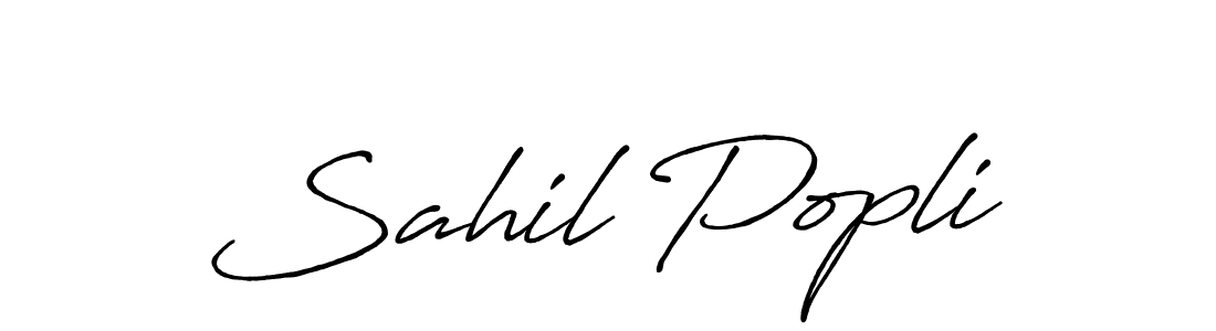 Also we have Sahil Popli name is the best signature style. Create professional handwritten signature collection using Antro_Vectra_Bolder autograph style. Sahil Popli signature style 7 images and pictures png