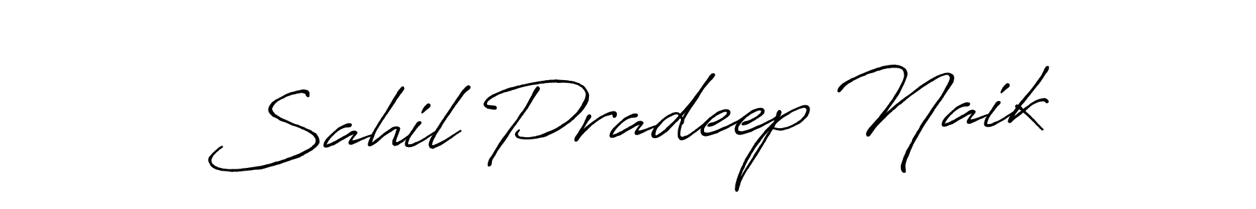 How to make Sahil Pradeep Naik name signature. Use Antro_Vectra_Bolder style for creating short signs online. This is the latest handwritten sign. Sahil Pradeep Naik signature style 7 images and pictures png