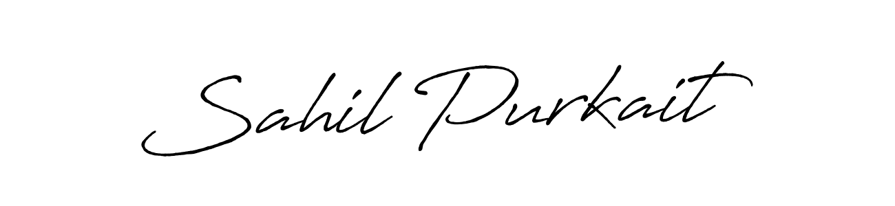 Make a beautiful signature design for name Sahil Purkait. With this signature (Antro_Vectra_Bolder) style, you can create a handwritten signature for free. Sahil Purkait signature style 7 images and pictures png