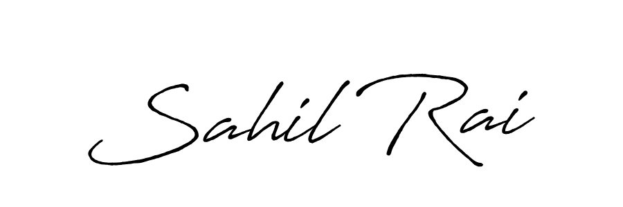 Create a beautiful signature design for name Sahil Rai. With this signature (Antro_Vectra_Bolder) fonts, you can make a handwritten signature for free. Sahil Rai signature style 7 images and pictures png