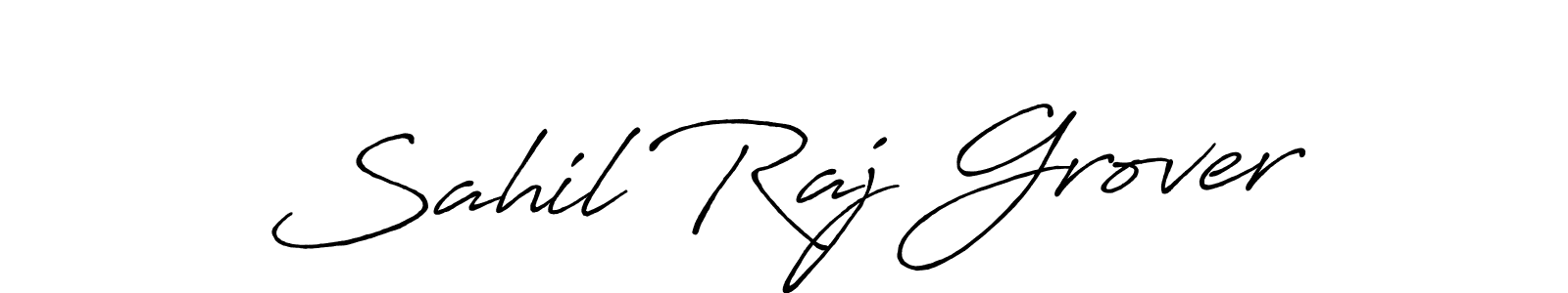 Make a beautiful signature design for name Sahil Raj Grover. With this signature (Antro_Vectra_Bolder) style, you can create a handwritten signature for free. Sahil Raj Grover signature style 7 images and pictures png