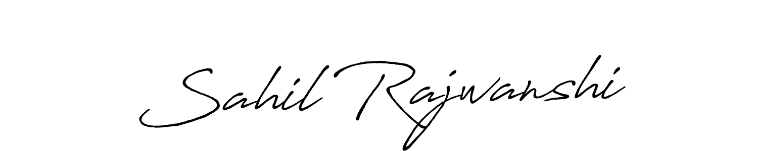 The best way (Antro_Vectra_Bolder) to make a short signature is to pick only two or three words in your name. The name Sahil Rajwanshi include a total of six letters. For converting this name. Sahil Rajwanshi signature style 7 images and pictures png