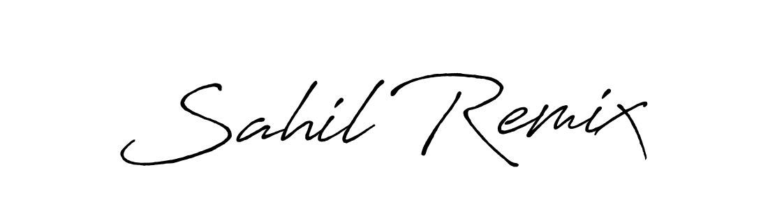Make a beautiful signature design for name Sahil Remix. With this signature (Antro_Vectra_Bolder) style, you can create a handwritten signature for free. Sahil Remix signature style 7 images and pictures png