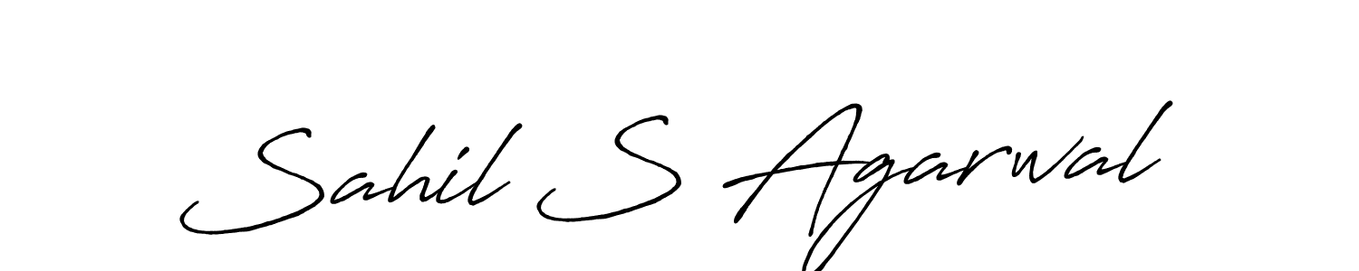 How to make Sahil S Agarwal signature? Antro_Vectra_Bolder is a professional autograph style. Create handwritten signature for Sahil S Agarwal name. Sahil S Agarwal signature style 7 images and pictures png