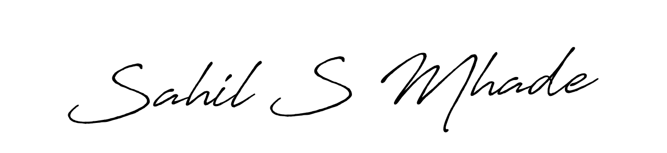 Use a signature maker to create a handwritten signature online. With this signature software, you can design (Antro_Vectra_Bolder) your own signature for name Sahil S Mhade. Sahil S Mhade signature style 7 images and pictures png