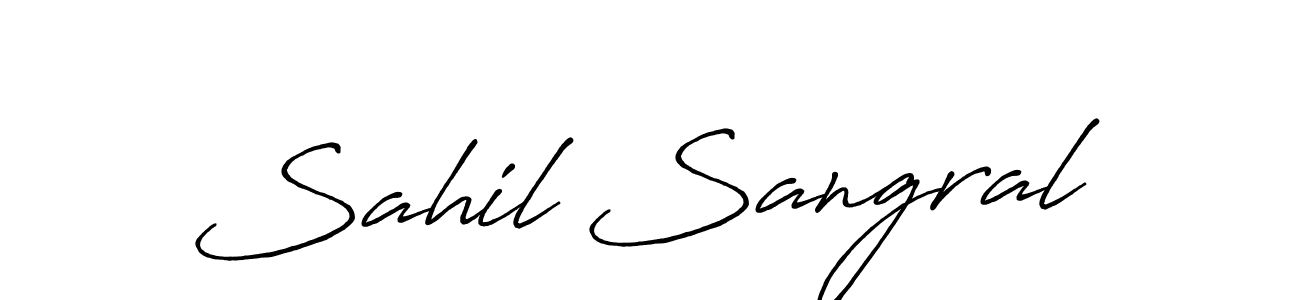 Once you've used our free online signature maker to create your best signature Antro_Vectra_Bolder style, it's time to enjoy all of the benefits that Sahil Sangral name signing documents. Sahil Sangral signature style 7 images and pictures png