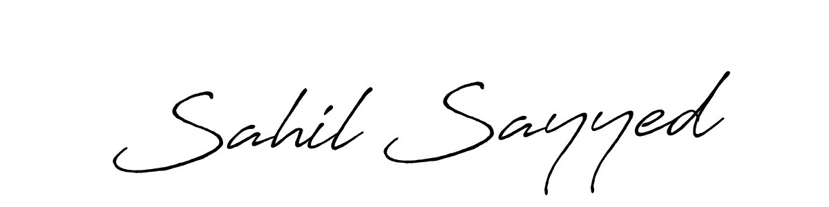 Also we have Sahil Sayyed name is the best signature style. Create professional handwritten signature collection using Antro_Vectra_Bolder autograph style. Sahil Sayyed signature style 7 images and pictures png