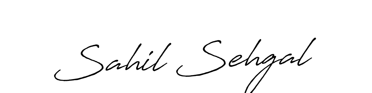 How to make Sahil Sehgal name signature. Use Antro_Vectra_Bolder style for creating short signs online. This is the latest handwritten sign. Sahil Sehgal signature style 7 images and pictures png