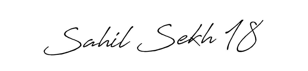 Use a signature maker to create a handwritten signature online. With this signature software, you can design (Antro_Vectra_Bolder) your own signature for name Sahil Sekh 18. Sahil Sekh 18 signature style 7 images and pictures png