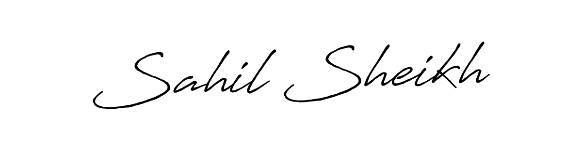 Use a signature maker to create a handwritten signature online. With this signature software, you can design (Antro_Vectra_Bolder) your own signature for name Sahil Sheikh. Sahil Sheikh signature style 7 images and pictures png
