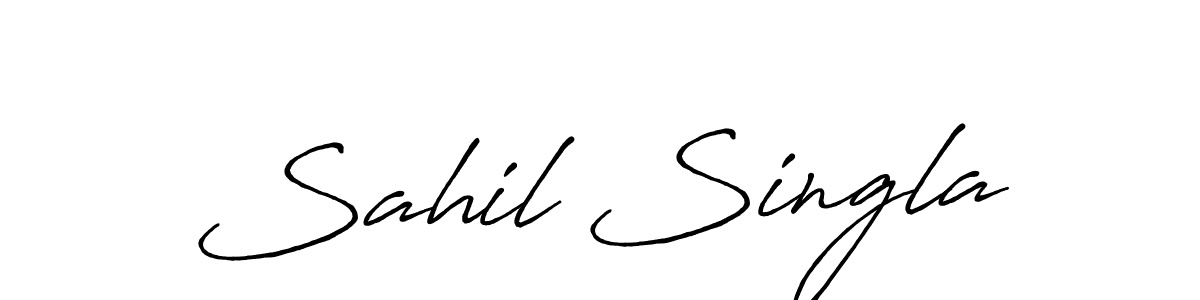 Use a signature maker to create a handwritten signature online. With this signature software, you can design (Antro_Vectra_Bolder) your own signature for name Sahil Singla. Sahil Singla signature style 7 images and pictures png