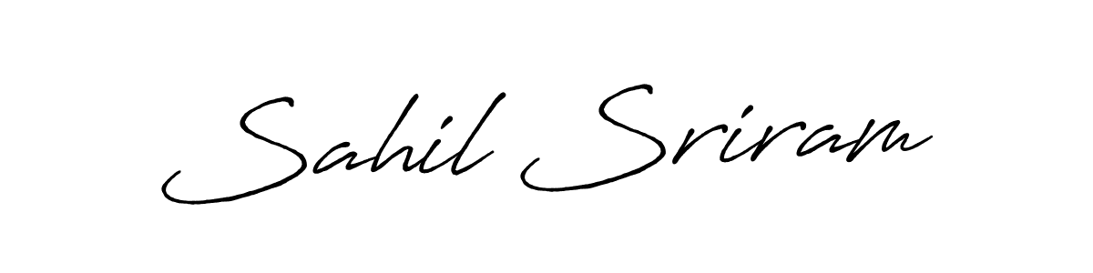 Use a signature maker to create a handwritten signature online. With this signature software, you can design (Antro_Vectra_Bolder) your own signature for name Sahil Sriram. Sahil Sriram signature style 7 images and pictures png