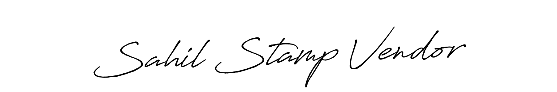The best way (Antro_Vectra_Bolder) to make a short signature is to pick only two or three words in your name. The name Sahil Stamp Vendor include a total of six letters. For converting this name. Sahil Stamp Vendor signature style 7 images and pictures png