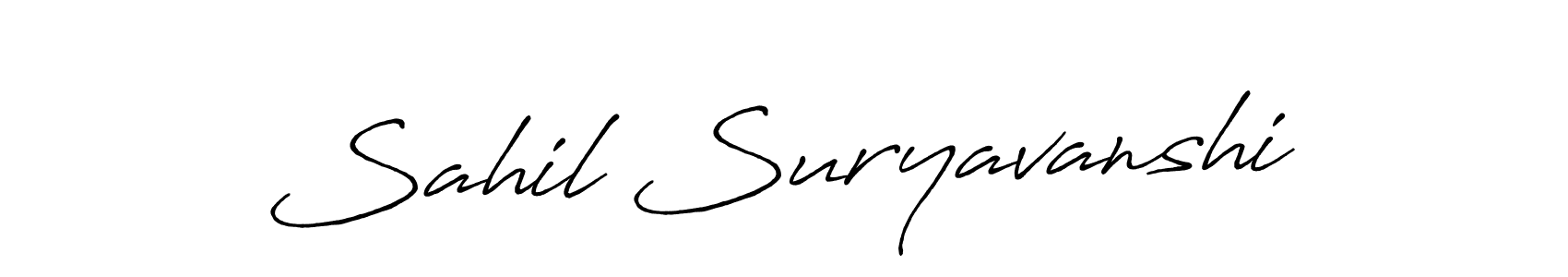 Make a beautiful signature design for name Sahil Suryavanshi. With this signature (Antro_Vectra_Bolder) style, you can create a handwritten signature for free. Sahil Suryavanshi signature style 7 images and pictures png