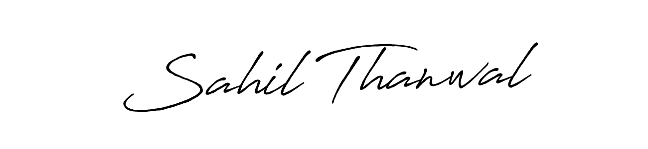 Create a beautiful signature design for name Sahil Thanwal. With this signature (Antro_Vectra_Bolder) fonts, you can make a handwritten signature for free. Sahil Thanwal signature style 7 images and pictures png