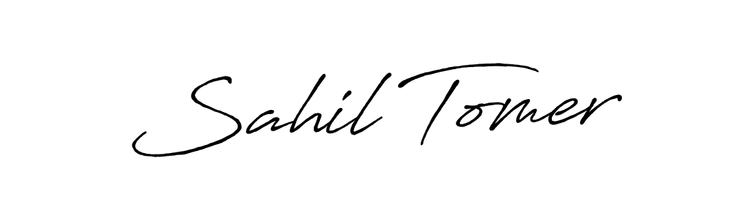 Use a signature maker to create a handwritten signature online. With this signature software, you can design (Antro_Vectra_Bolder) your own signature for name Sahil Tomer. Sahil Tomer signature style 7 images and pictures png