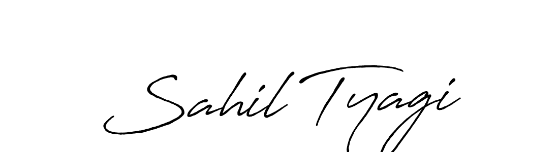 Make a beautiful signature design for name Sahil Tyagi. With this signature (Antro_Vectra_Bolder) style, you can create a handwritten signature for free. Sahil Tyagi signature style 7 images and pictures png