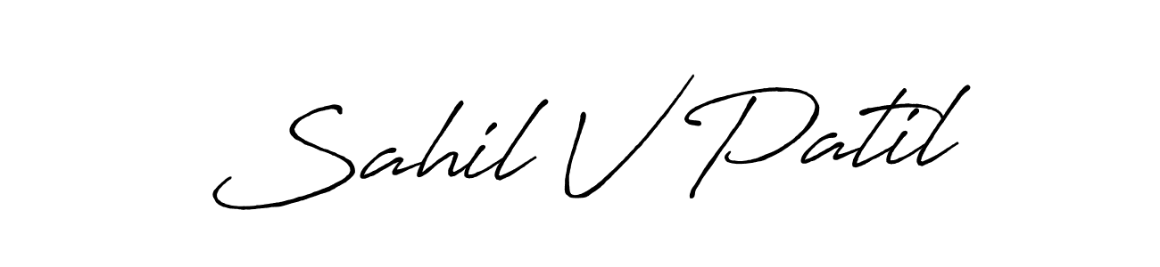 Also we have Sahil V Patil name is the best signature style. Create professional handwritten signature collection using Antro_Vectra_Bolder autograph style. Sahil V Patil signature style 7 images and pictures png