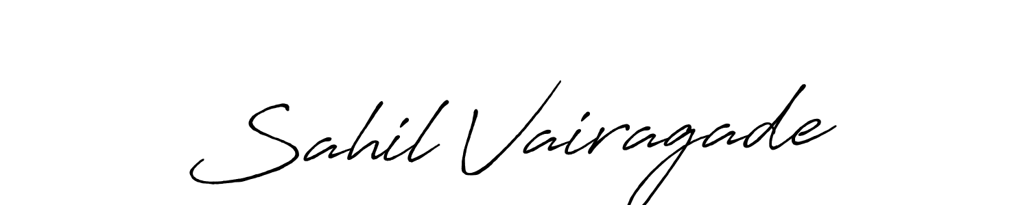 Use a signature maker to create a handwritten signature online. With this signature software, you can design (Antro_Vectra_Bolder) your own signature for name Sahil Vairagade. Sahil Vairagade signature style 7 images and pictures png