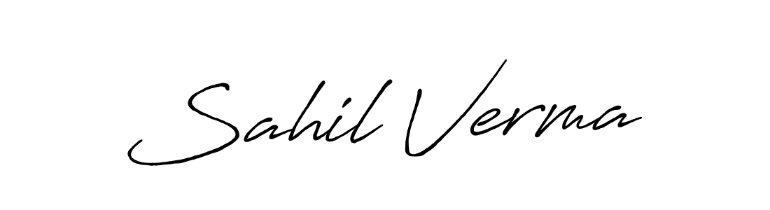 This is the best signature style for the Sahil Verma name. Also you like these signature font (Antro_Vectra_Bolder). Mix name signature. Sahil Verma signature style 7 images and pictures png