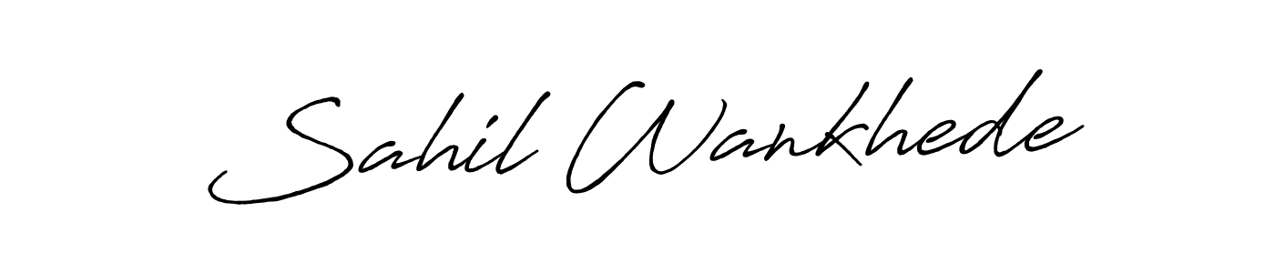 Also You can easily find your signature by using the search form. We will create Sahil Wankhede name handwritten signature images for you free of cost using Antro_Vectra_Bolder sign style. Sahil Wankhede signature style 7 images and pictures png
