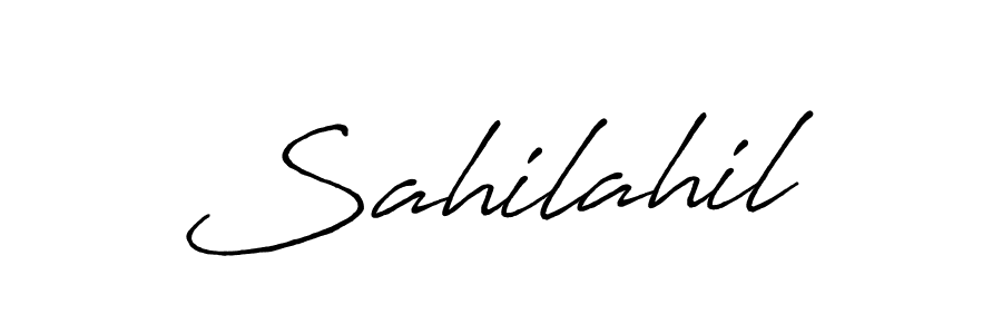 if you are searching for the best signature style for your name Sahilahil. so please give up your signature search. here we have designed multiple signature styles  using Antro_Vectra_Bolder. Sahilahil signature style 7 images and pictures png