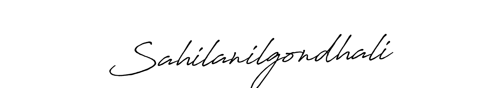 Create a beautiful signature design for name Sahilanilgondhali. With this signature (Antro_Vectra_Bolder) fonts, you can make a handwritten signature for free. Sahilanilgondhali signature style 7 images and pictures png