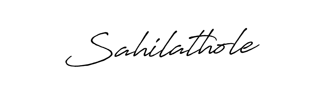 How to make Sahilathole name signature. Use Antro_Vectra_Bolder style for creating short signs online. This is the latest handwritten sign. Sahilathole signature style 7 images and pictures png