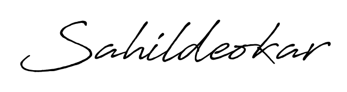 The Antro_Vectra_Bolder lettering style adds unique flourish to name Sahildeokar. Stand out with a custom digital autograph made in seconds. Sahildeokar signature style 7 images and pictures png