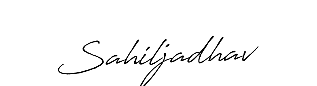 Create a beautiful signature design for name Sahiljadhav. With this signature (Antro_Vectra_Bolder) fonts, you can make a handwritten signature for free. Sahiljadhav signature style 7 images and pictures png