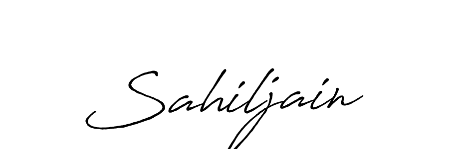 Also we have Sahiljain name is the best signature style. Create professional handwritten signature collection using Antro_Vectra_Bolder autograph style. Sahiljain signature style 7 images and pictures png