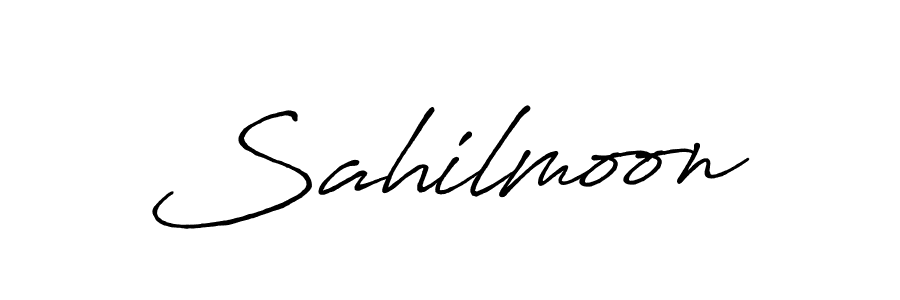 How to make Sahilmoon signature? Antro_Vectra_Bolder is a professional autograph style. Create handwritten signature for Sahilmoon name. Sahilmoon signature style 7 images and pictures png